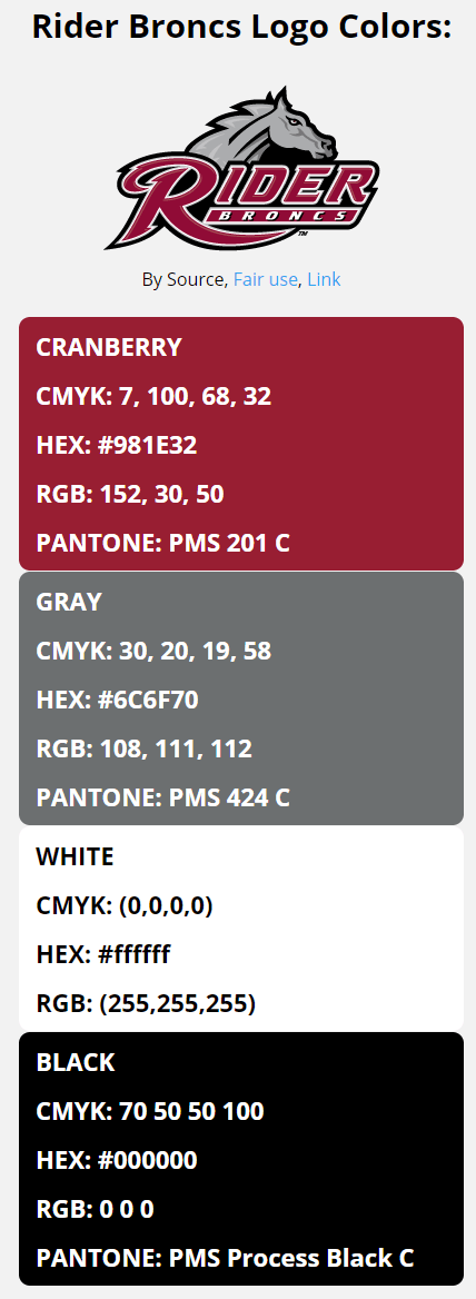 Rider Broncs Color Codes Color Codes In Hex Rgb Cmyk Pantone Designinte