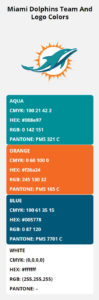 Miami Dolphins Team Colors | HEX, RGB, CMYK, PANTONE COLOR CODES OF ...