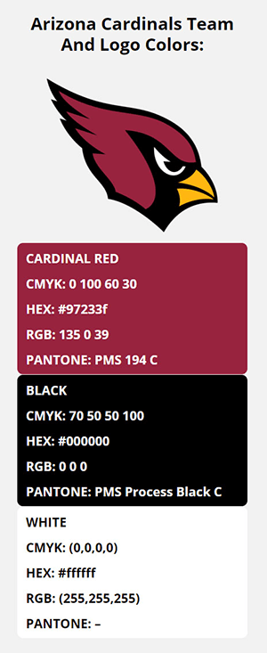 arizona cardinal color codes