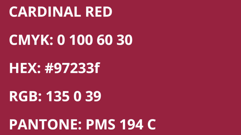 Arizona Cardinals Team Colors | HEX, RGB, CMYK, PANTONE COLOR CODES OF