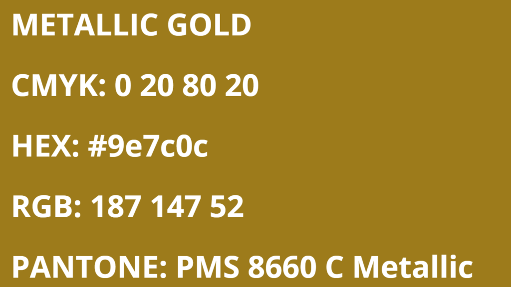 Baltimore Ravens Colors - Metallic Gold