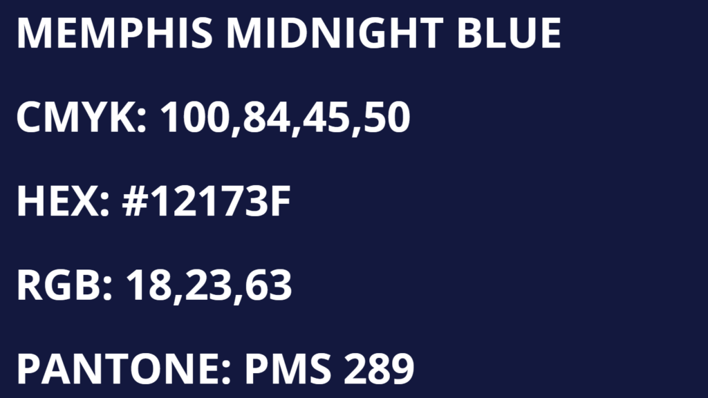 Memphis Grizzlies Colors - Memphis Midnight Blue