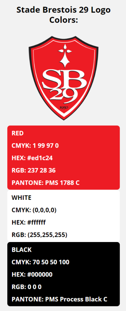 ligue 1 color codes stade brestois 29 team colors