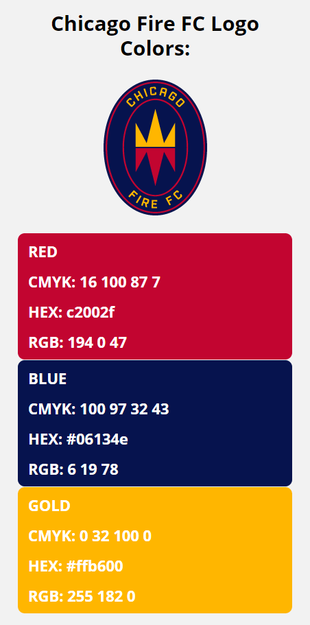 chicago fire team colors