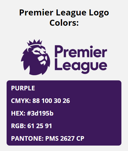premier league color codes