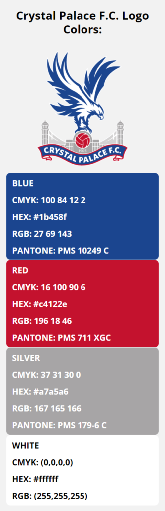 crystal palace color codes