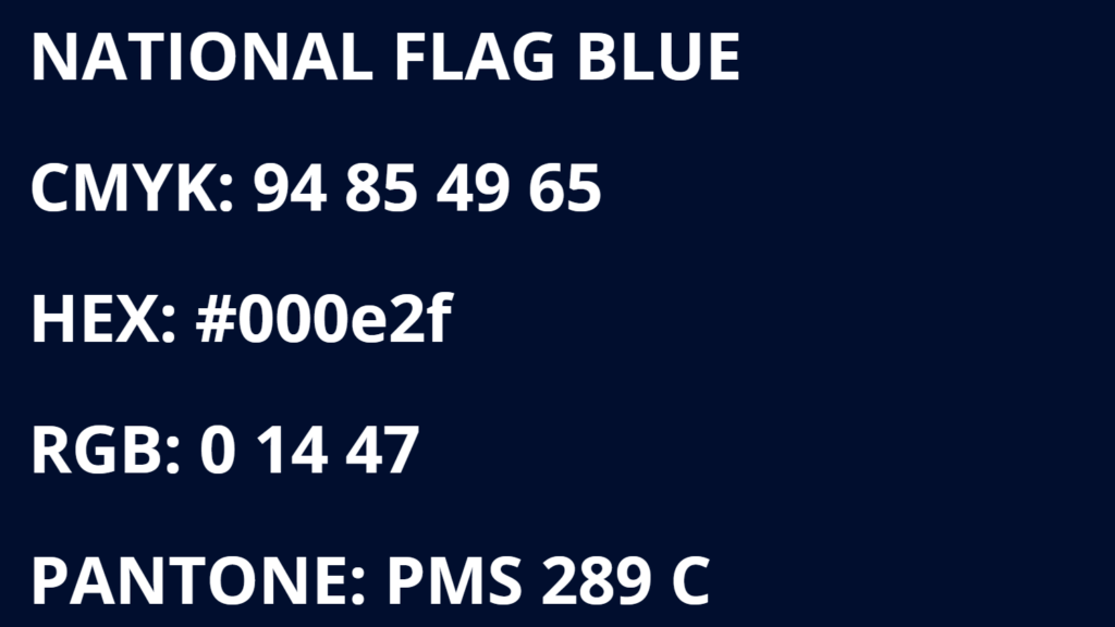 UConn Huskies Colors - National Flag Blue
