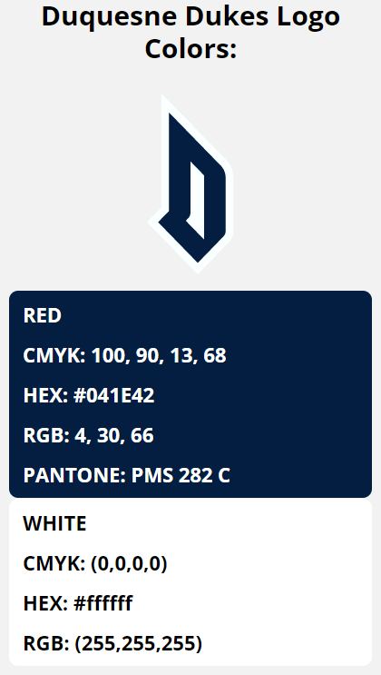 duquesne dukes team colors