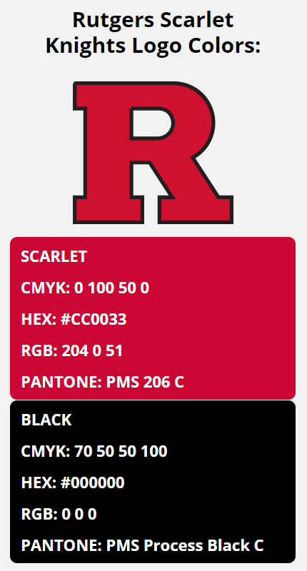 rutgers scarlet knights team colors