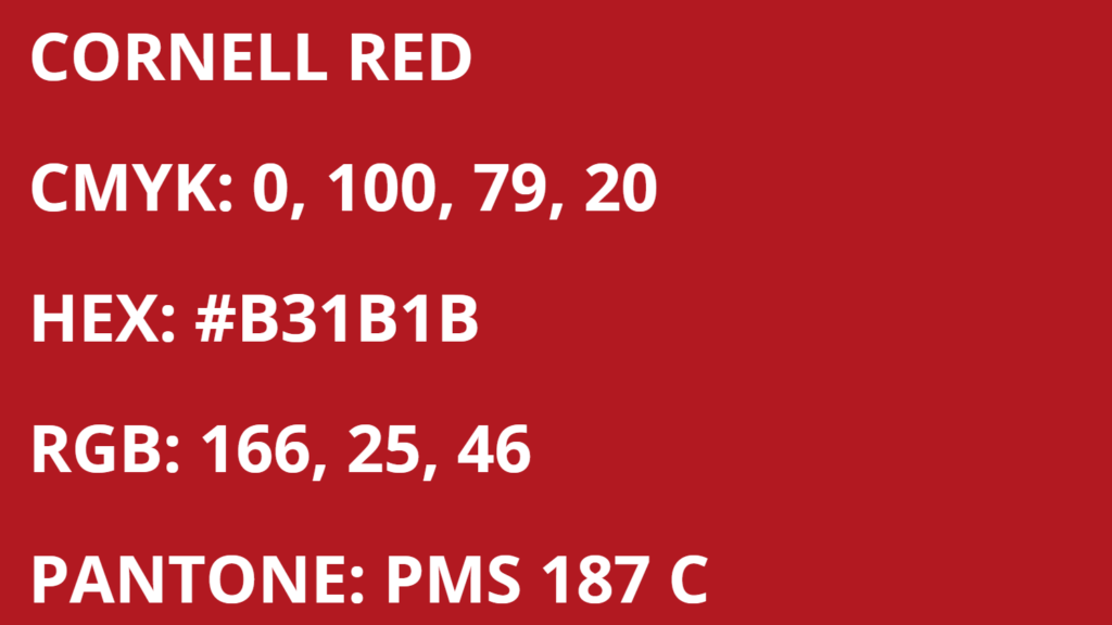 Cornell Big Red Colors - Cornell Red