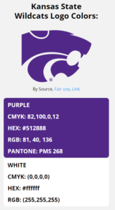 Kansas State Wildcats Team Colors | HEX, RGB, CMYK, PANTONE COLOR CODES ...