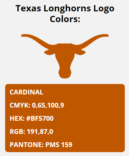 ncaa color codes big 12 conference color codes texas longhorns team colors