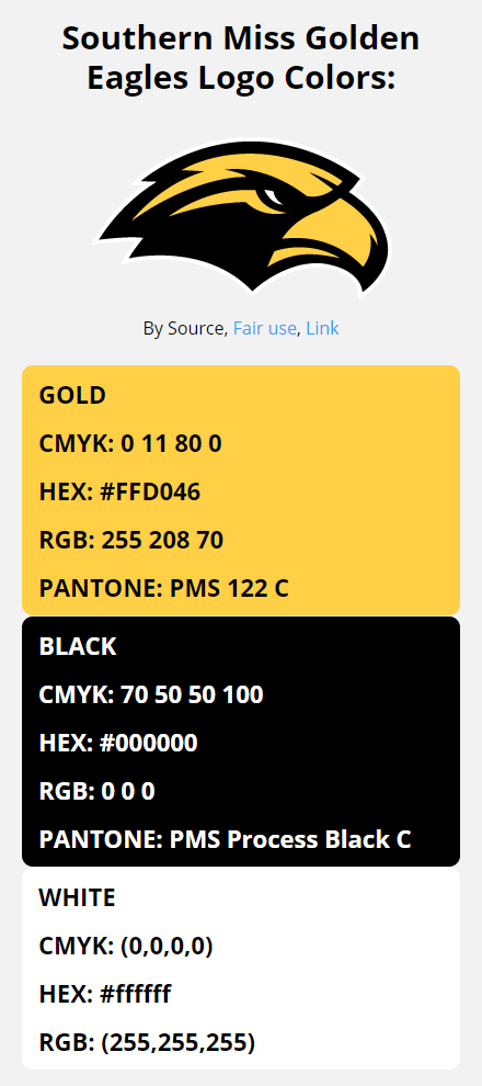 ncaa color codes conference usa color codes southern miss golden eagles team colors