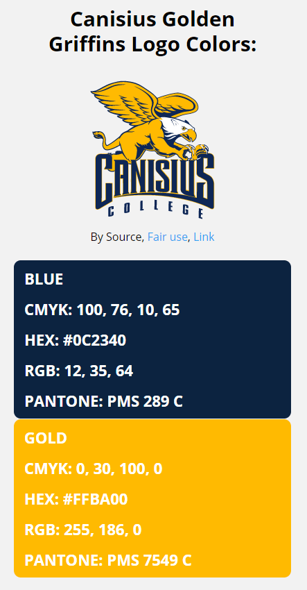 ncaa color codes metro atlantic athletic conference color codes canisius golden griffins team colors