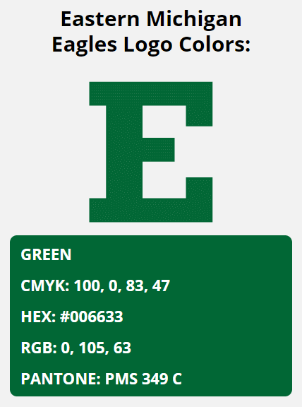 ncaa color codes mid american conference color codes eastern michigan eagles team colors