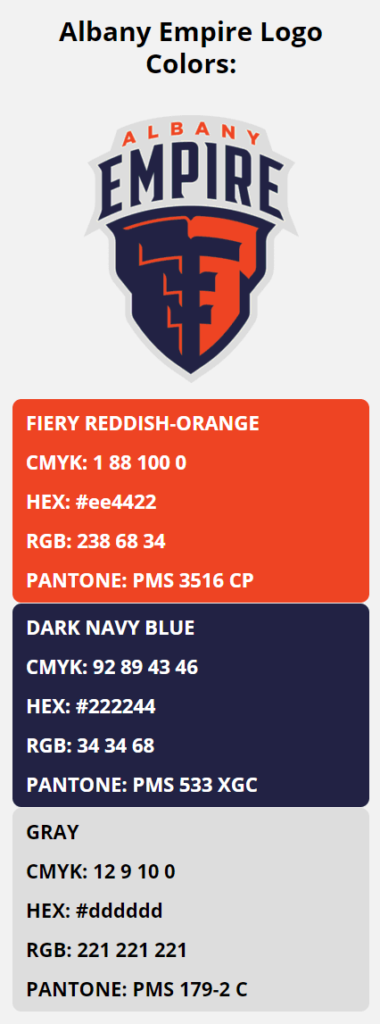 afl color codes albany empire team colors