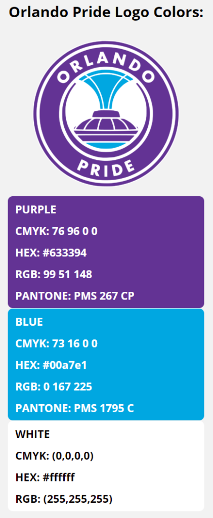 nwsl color codes orlando pride team colors
