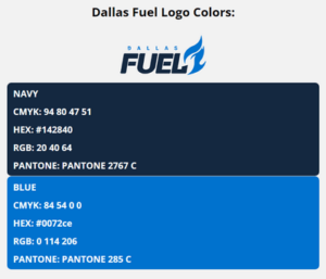 Dallas Fuel Team Colors | HEX, RGB, CMYK, PANTONE COLOR CODES OF SPORTS ...