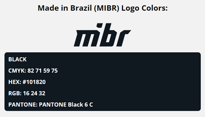 mibr team colors codes in HEX, CMYK, RGB, and Pantone
