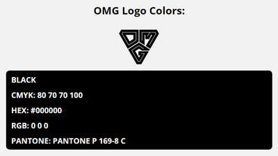 omg team colors codes in HEX, CMYK, RGB, and Pantone