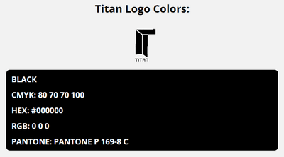 titan team colors codes in HEX, CMYK, RGB, and Pantone