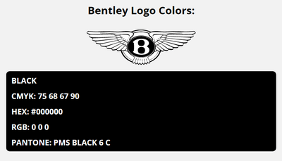 bentley brand colors in HEX, RGB, CMYK, and Pantone