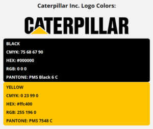 Caterpillar Colors | HEX, RGB, CMYK, PANTONE COLOR CODES OF SPORTS TEAMS