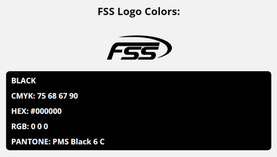 fss brand colors in HEX, RGB, CMYK, and Pantone