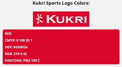 kukri brand colors in HEX, RGB, CMYK, and Pantone