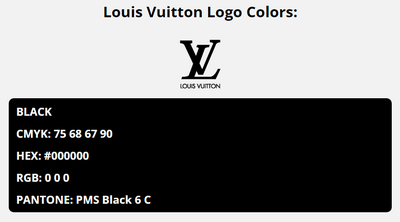 louis vuitton brand colors in HEX, RGB, CMYK, and Pantone