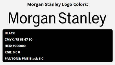 morgan stanley brand colors in HEX, RGB, CMYK, and Pantone