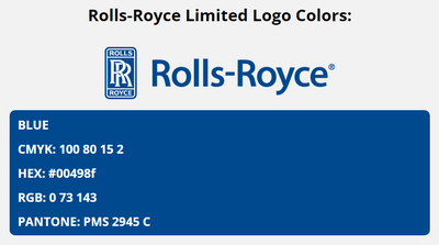 rolls royce brand colors in HEX, RGB, CMYK, and Pantone