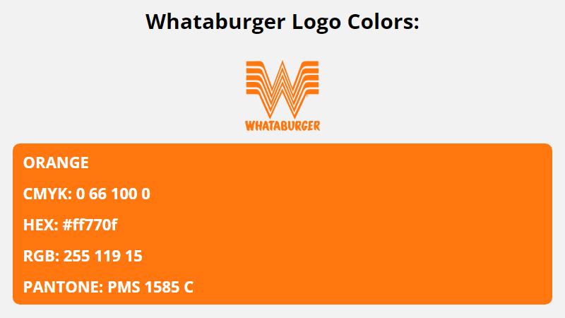 whataburger brand colors in HEX, RGB, CMYK, and Pantone
